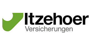 Logo von Itzehoer Versicherungen, grüne und schwarze Schrift auf weißem Hintergrund.