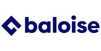 Logo der Baloise Gruppe in Blau und Weiß mit geometrischem Symbol.