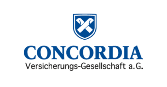 Logo der Concordia Versicherungs-Gesellschaft a.G. mit grafischen Elementen.
