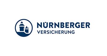 Logo der Nürnberger Versicherung mit stilisierten Türmen.