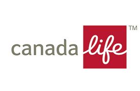 Logo von Canada Life in roter Box mit grauer Schrift.