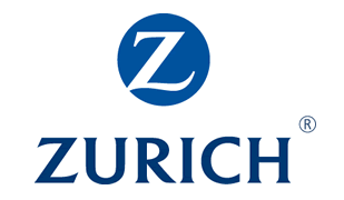 Logo der Zurich Versicherung mit blauem Z und Schriftzug „ZURICH“.