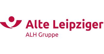 Logo der Alten Leipziger ALH Gruppe in rot und weiß.