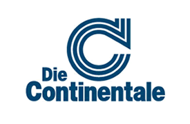 Logo der Continentale mit stilisierter blauer C-Form und Schriftzug.