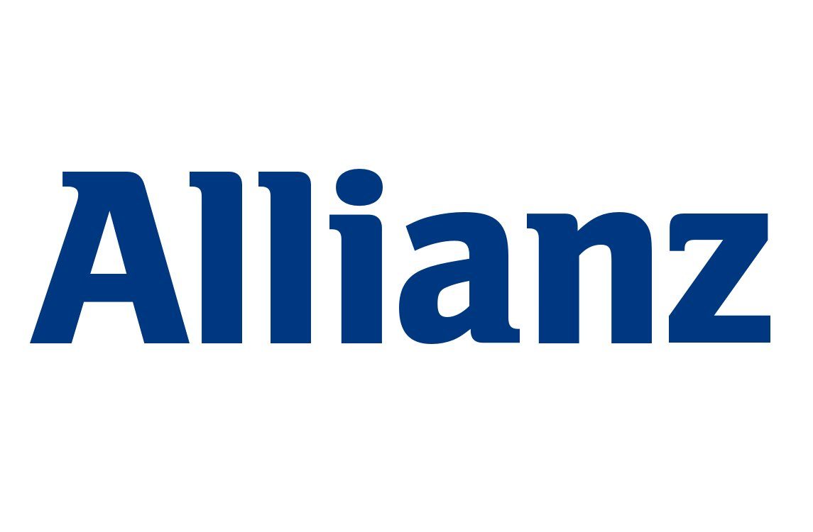 Logo der Allianz in blauer Schrift auf weißem Hintergrund.