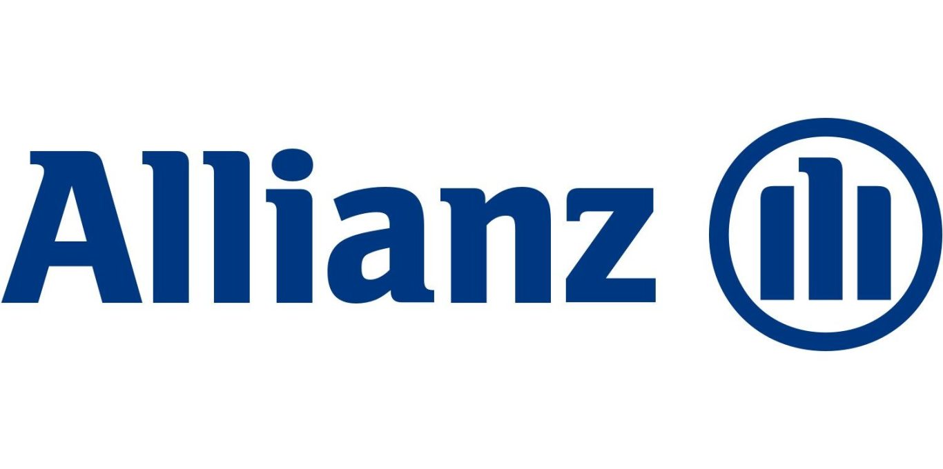 Logo der Allianz mit stilisierten Balken und dem Schriftzug "Allianz" in blauer Farbe.