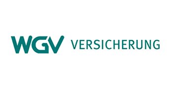 Logo der WGV Versicherung in Türkis und Grau.