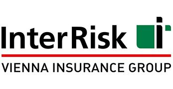Logo der InterRisk Vienna Insurance Group mit stilisiertem Symbol und Schriftzug.